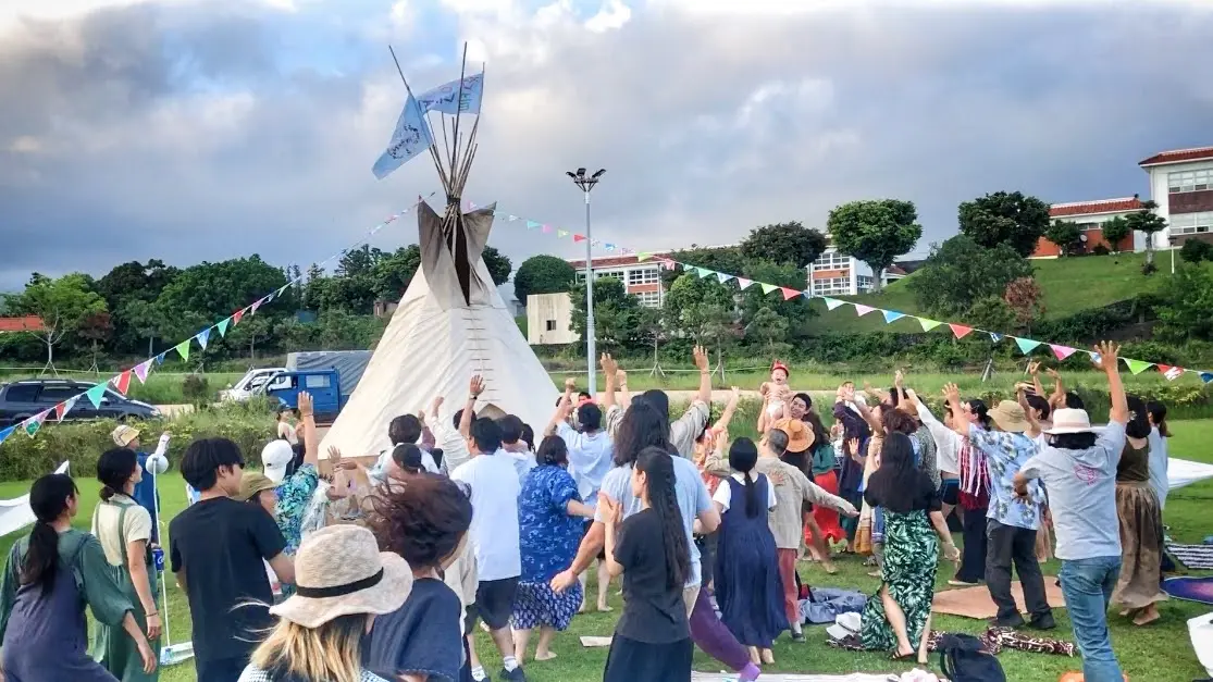 Foto do Campo de Música pela Paz de Gangjeong 2023