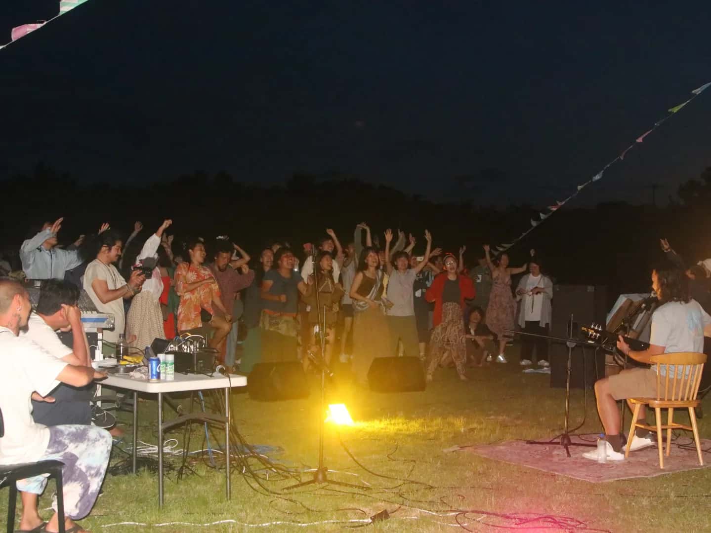 Paisagem do Acampamento de Música pela Paz em Gangjeong, Jeju