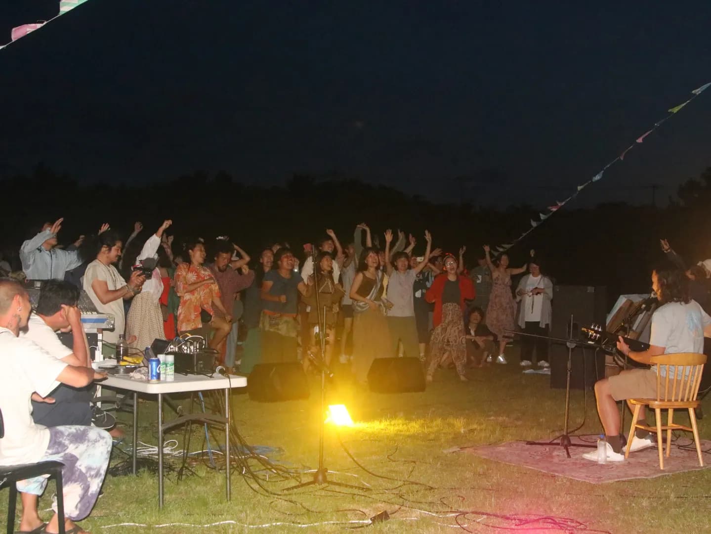 Paisaje del Campamento de Música por la Paz en Gangjeong, Jeju